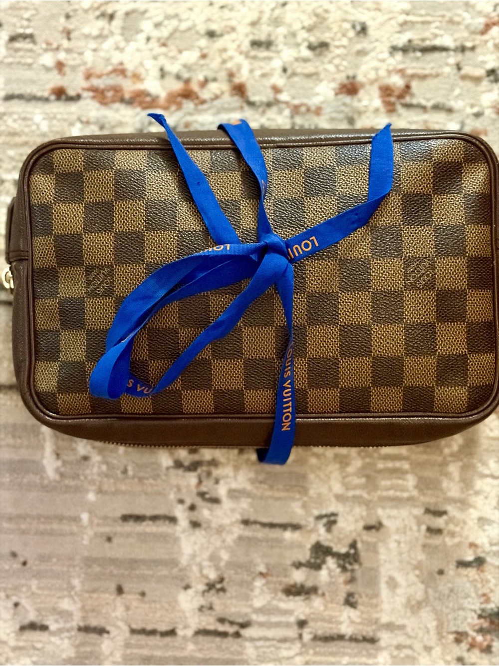 Louis Vuitton Damier Ebene vintage trousse toilette cosmetic case . - Picture 12 of 12